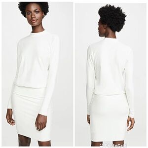 James Perse Rib Sleeve Blouson Dress in Stone New with Tags!